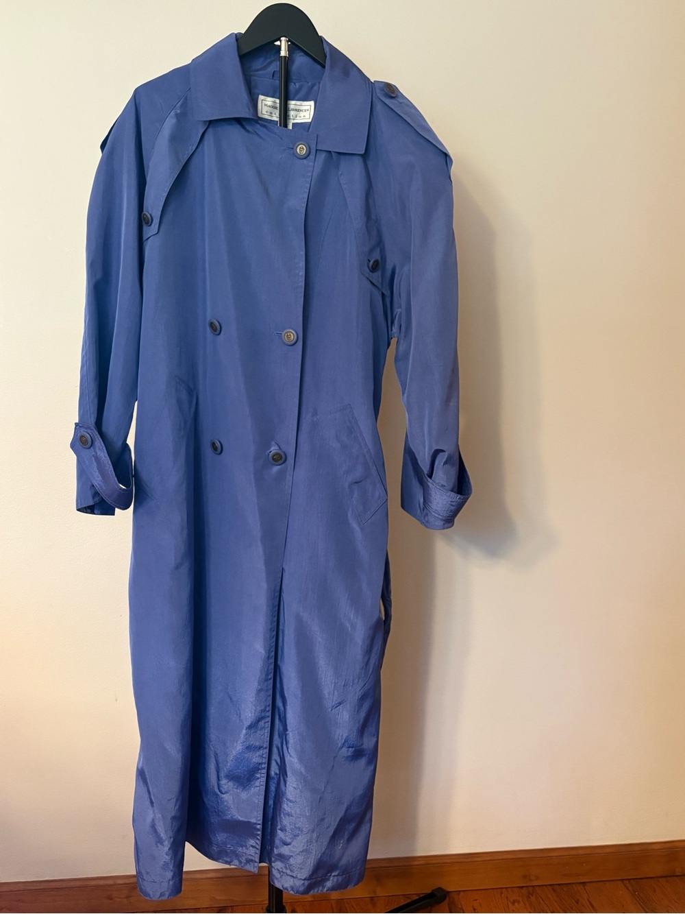 Maggie Lawrence Women's Blue Long Trench Coat
